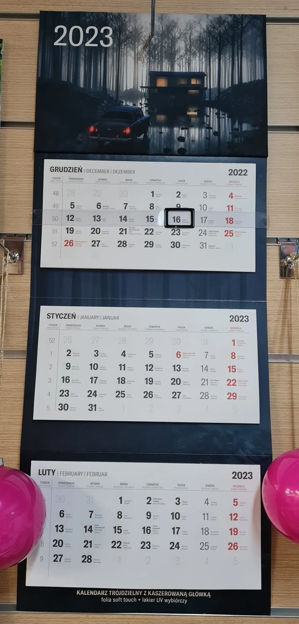 kalendarz trójdzielny