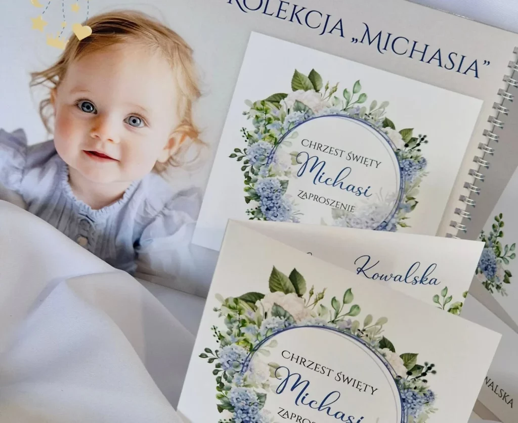 papeteria okolicznościowa zaproszenie na chrzest święty
